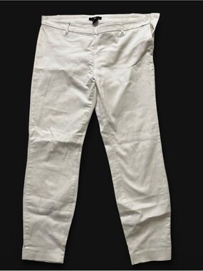 H&M Women's White Cropped Ankle Pants